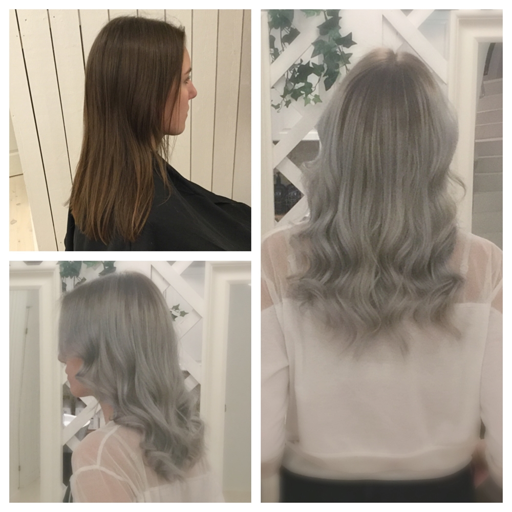 Granny hair ombre