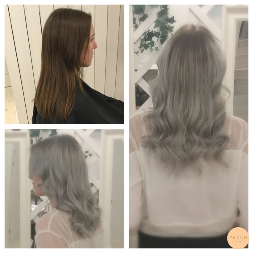 Granny hair ombre