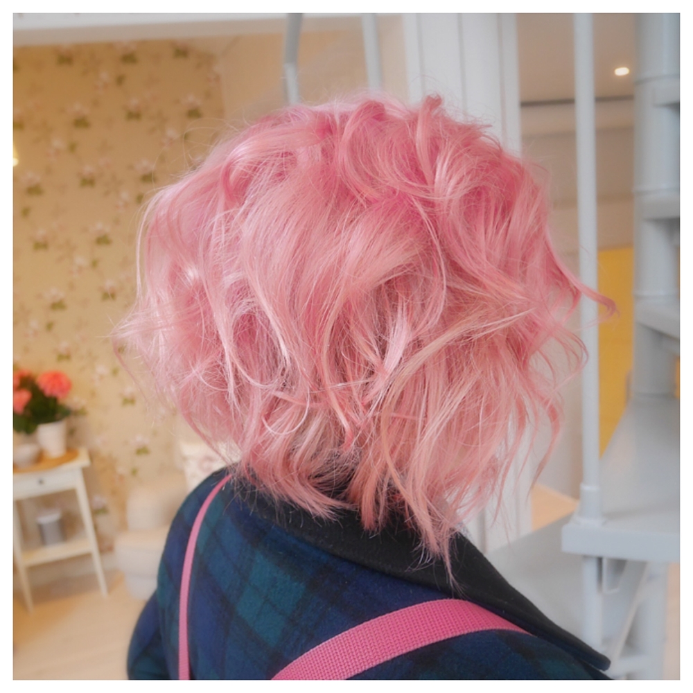Pastellrosa hår