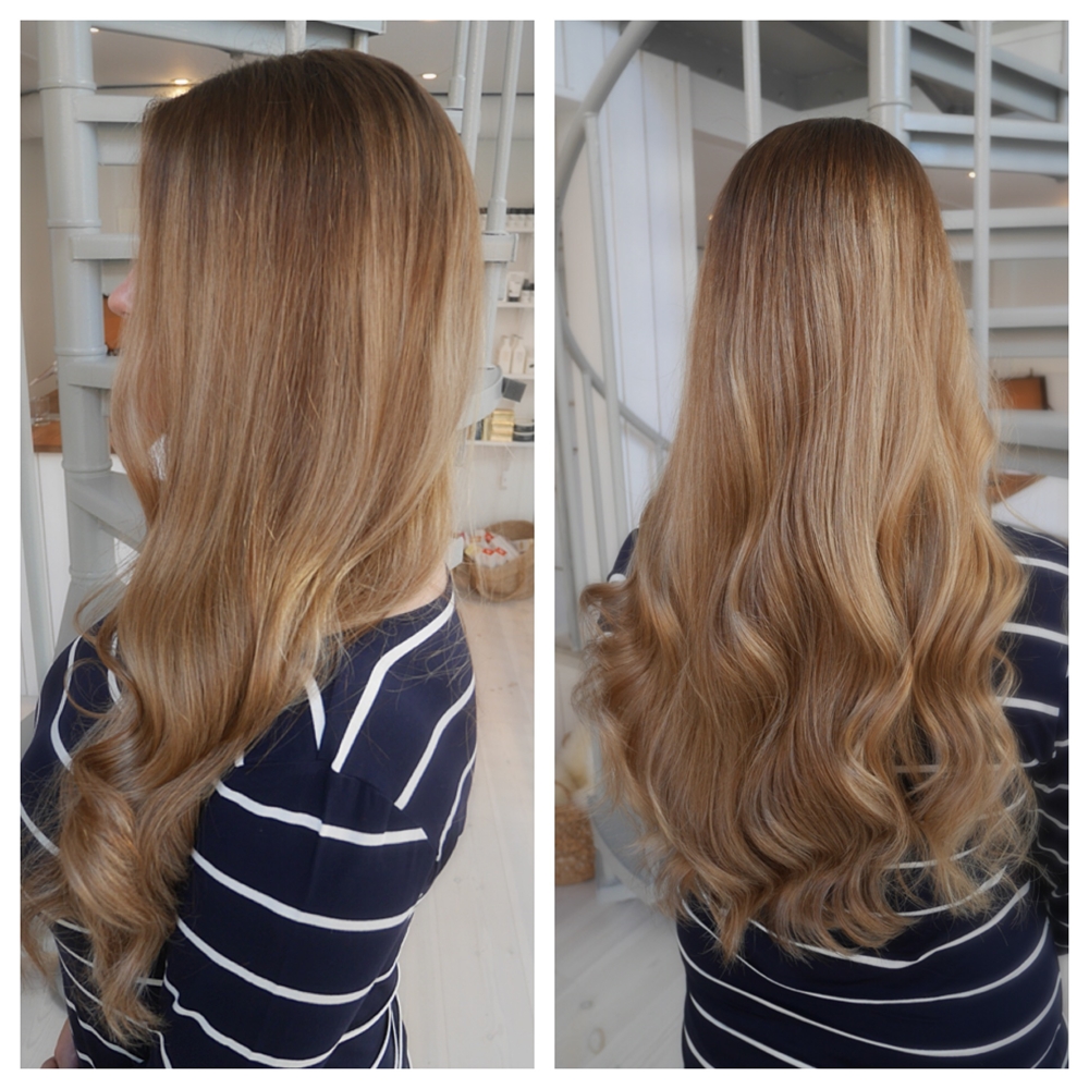 Balayage i brunt hår