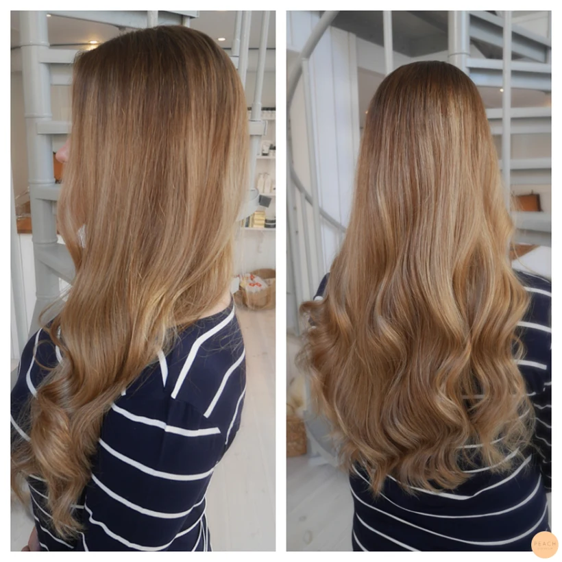 Balayage i brunt hår