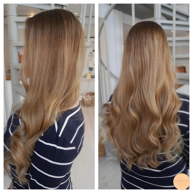 Balayage i brunt hår