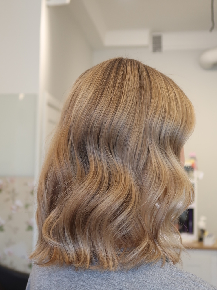 Balayage blond varm kall