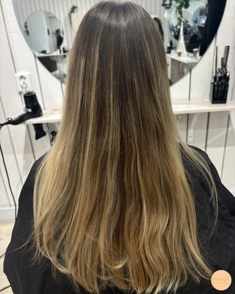 Krämig ljus balayage