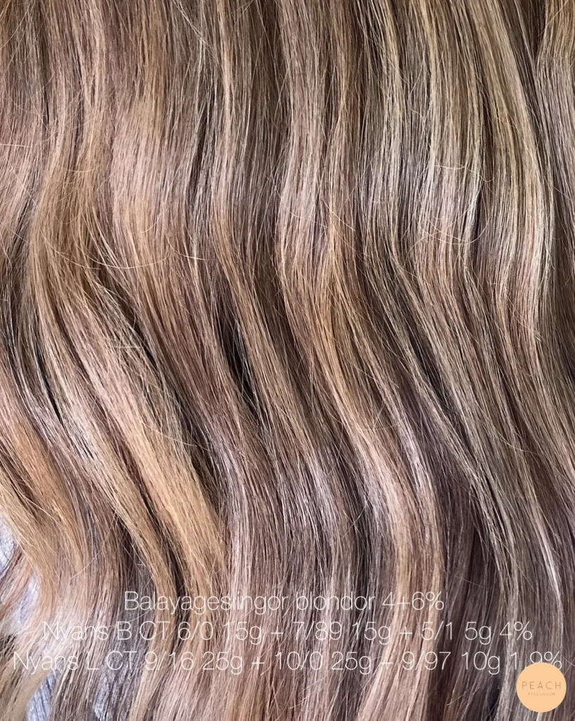Soft bronde balayage med ljusa slingor