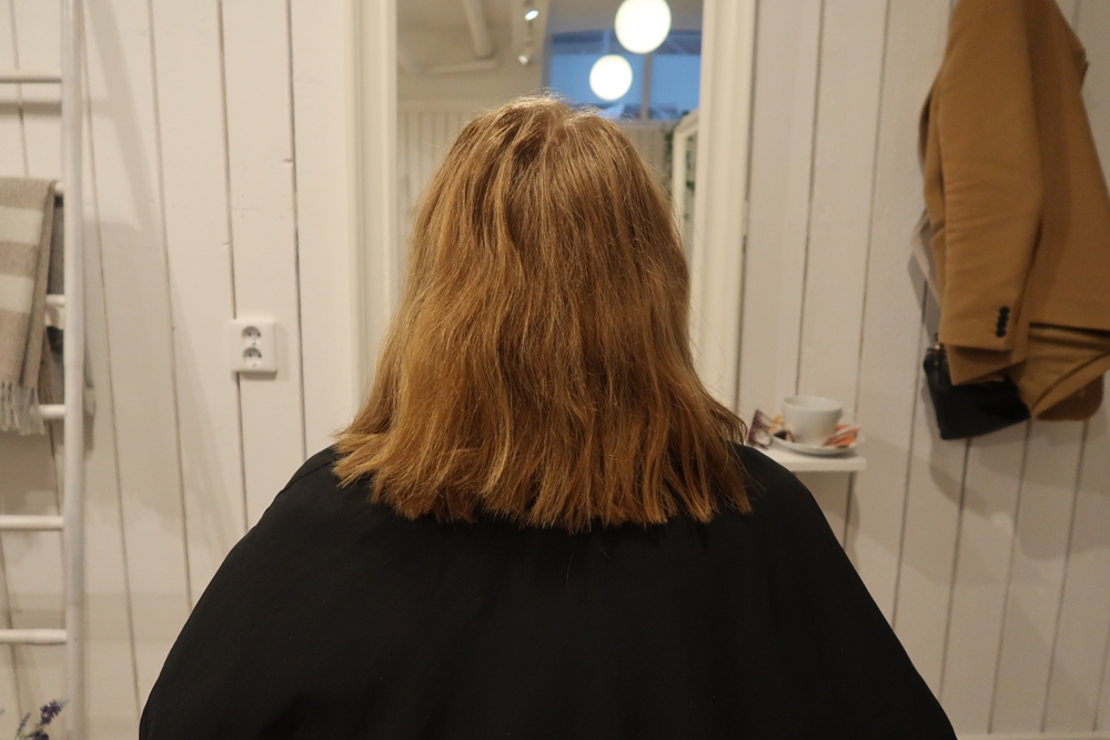 Röd koppar balayage