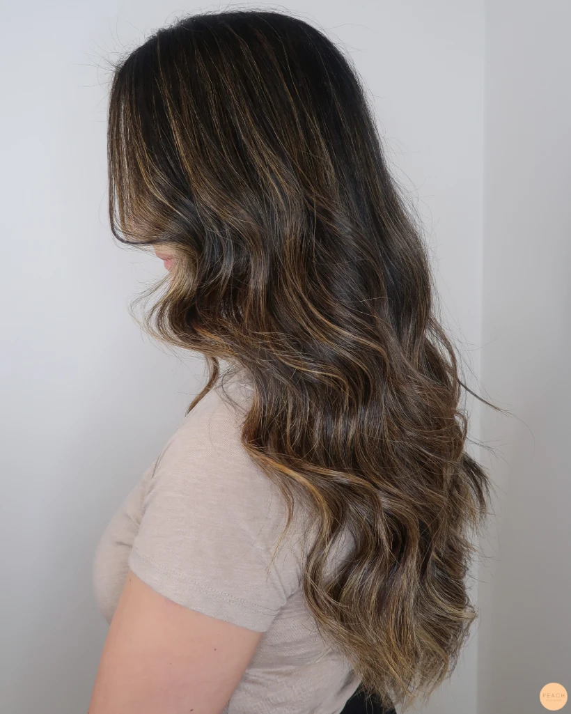 Balayage mörkt hår