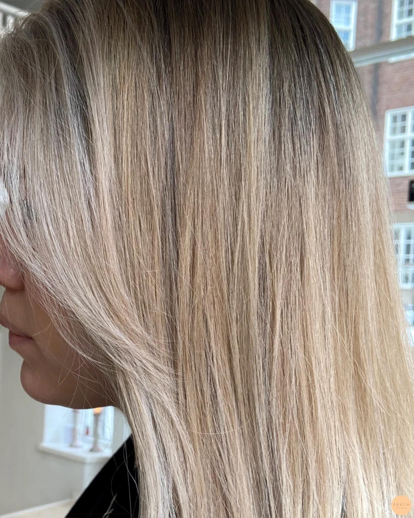 Soft blond balayage