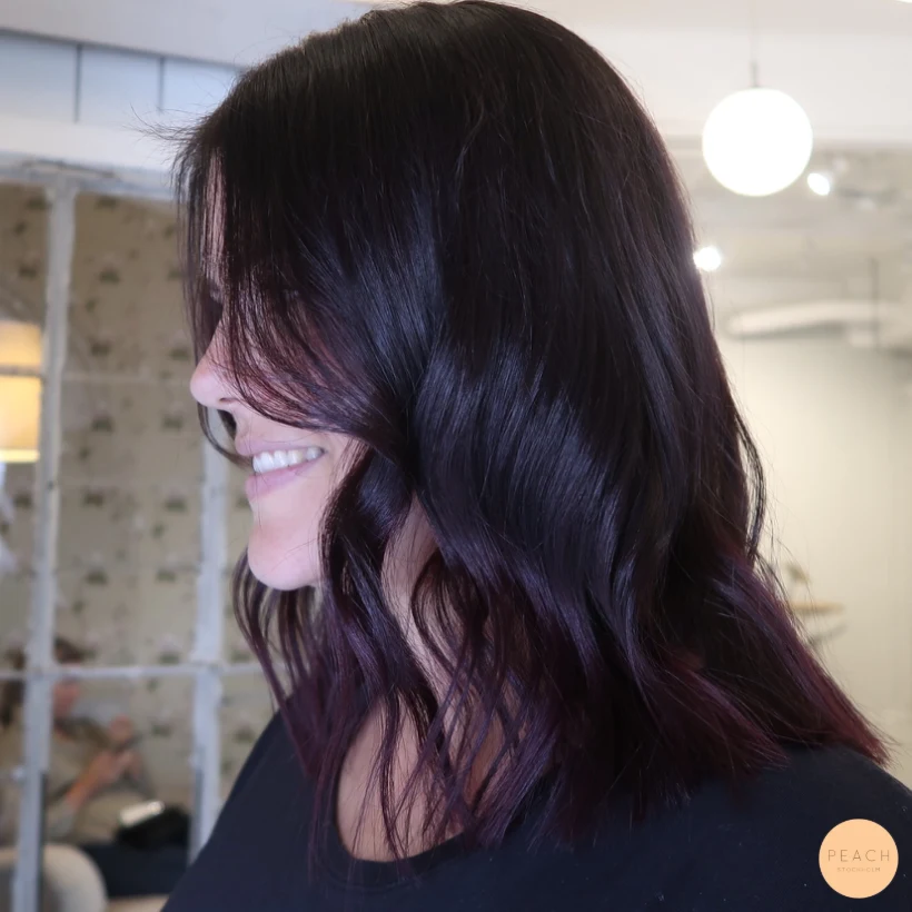Dark purple hair color/ mörk lila hårfärg