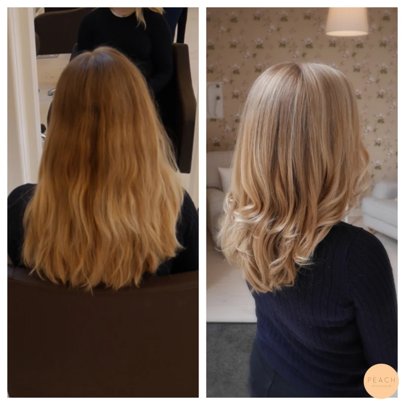 Slingor med ljusa slingor