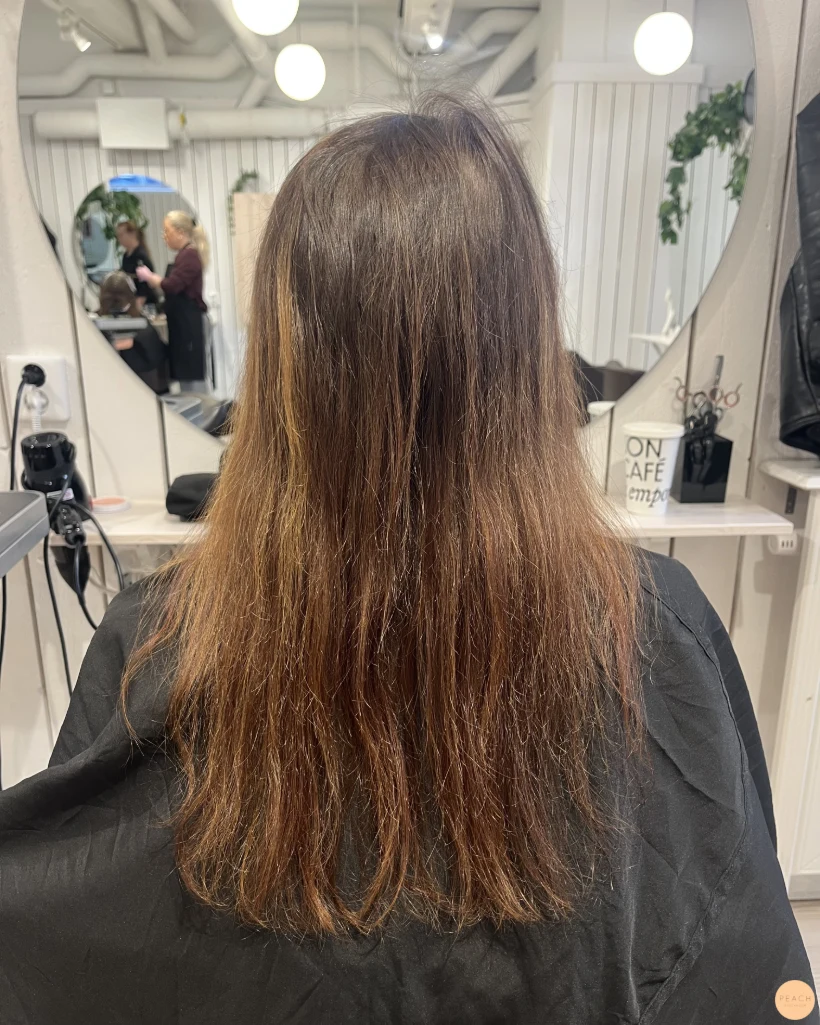Creamy blonde hair