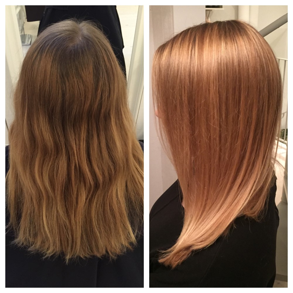 Blondette med ljusa slingor