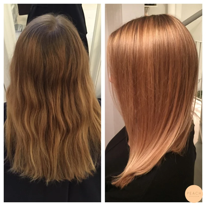 Blondette med ljusa slingor