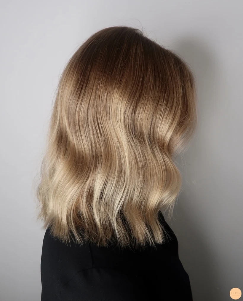 Balayage teknik mjuka blonda slingor