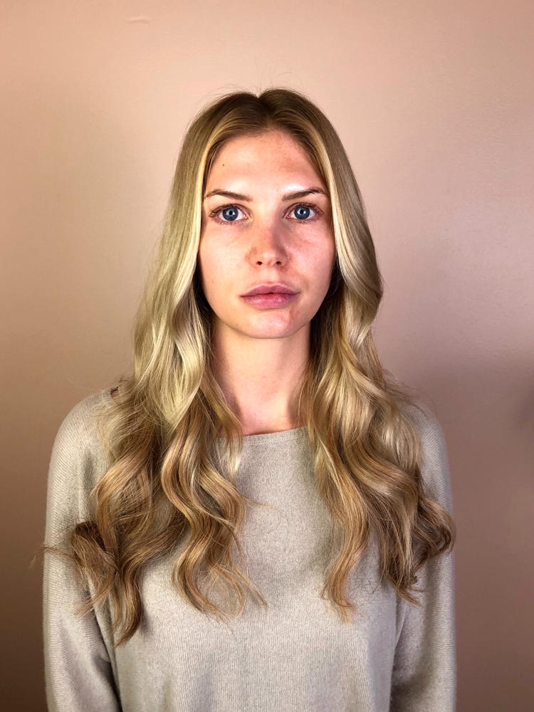 Hairtalk förlängning blond slingor