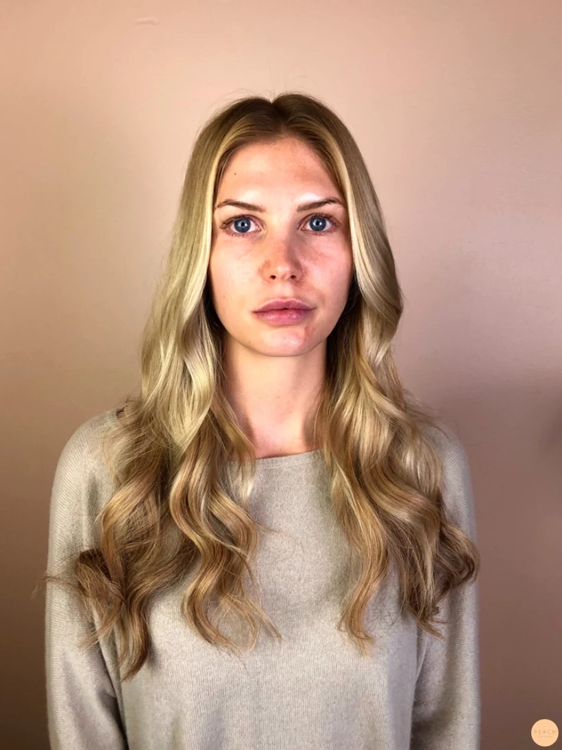Hairtalk förlängning blond slingor