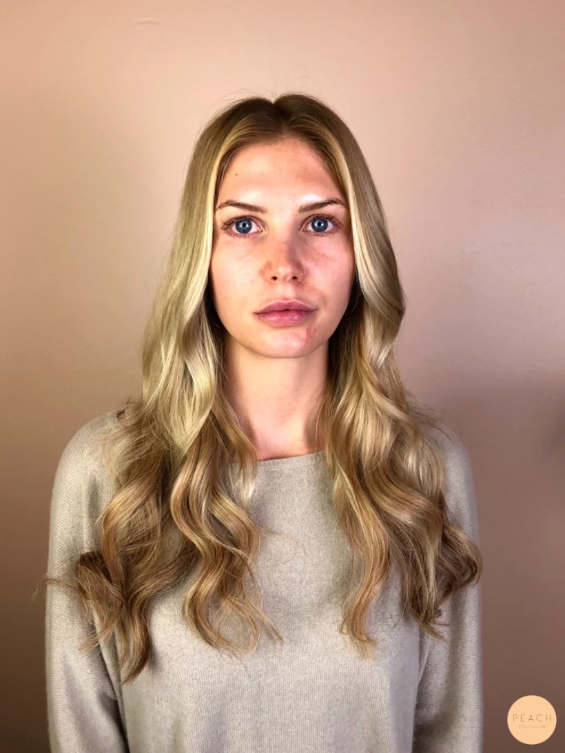 Hairtalk förlängning blond slingor