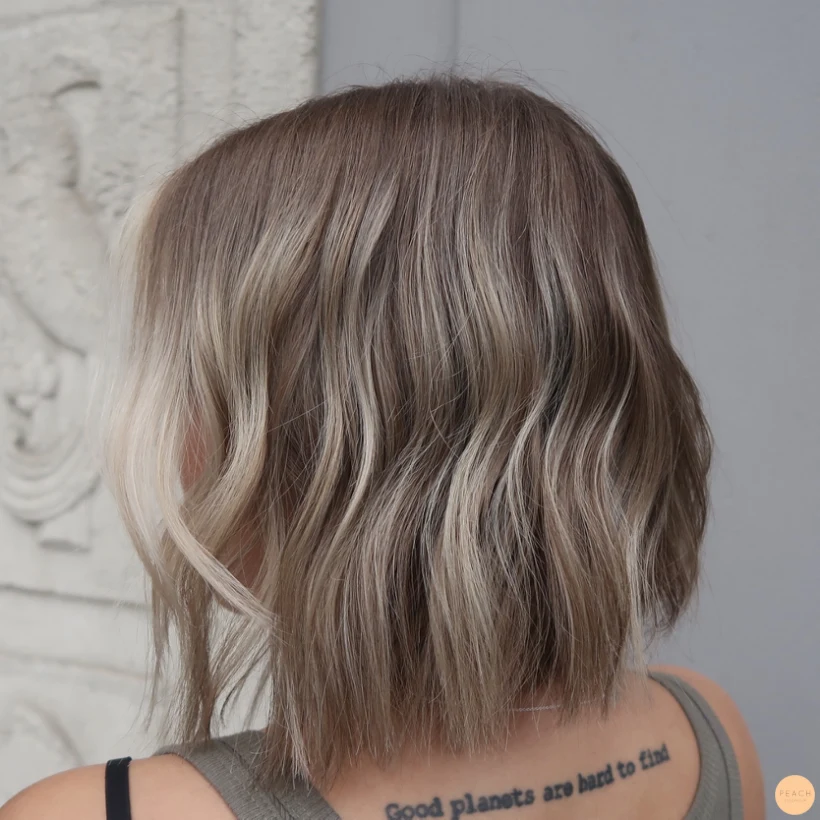 Balayage with money piece