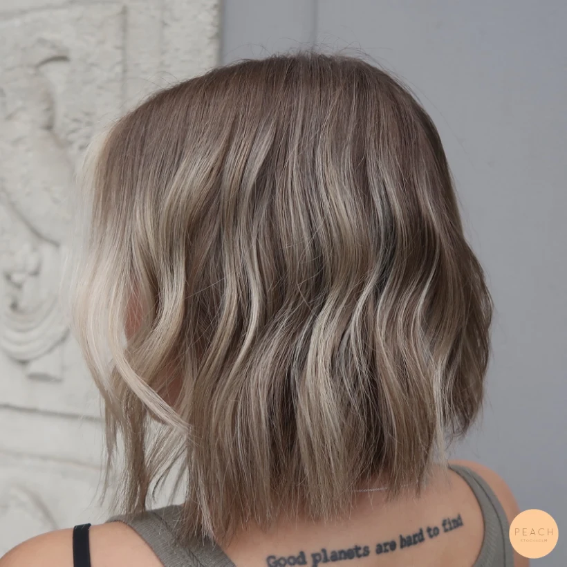 Balayage with money piece