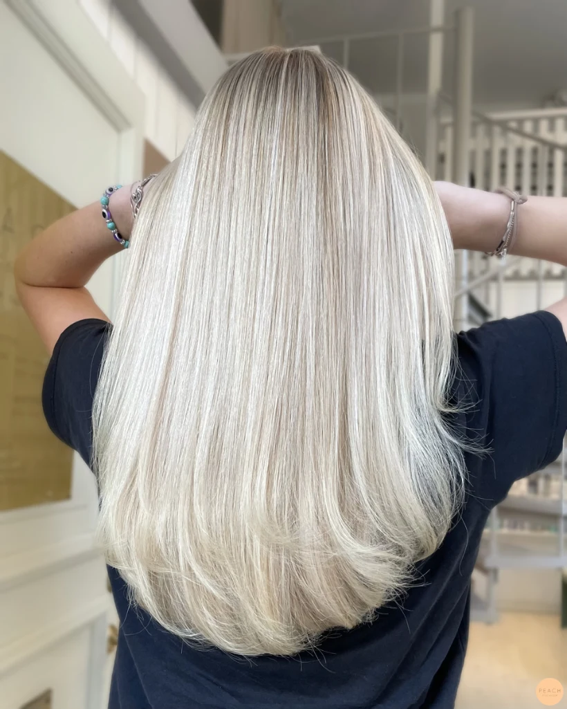 Lyxig blond hårfärg