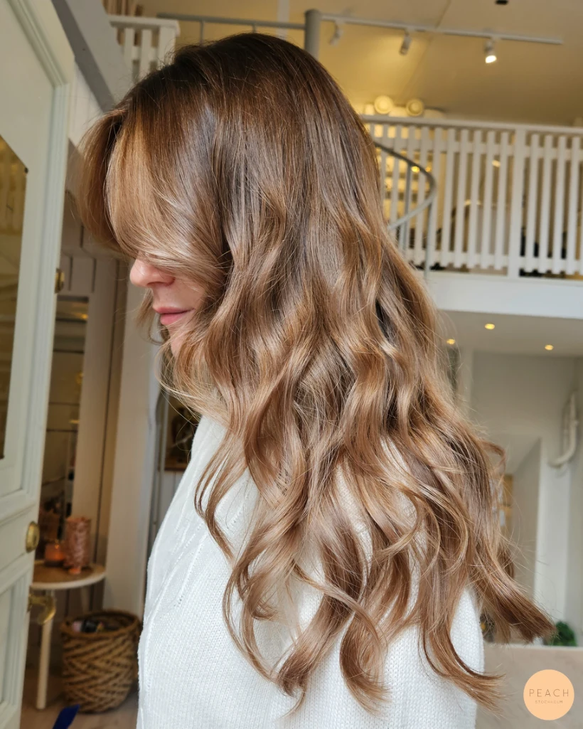 Glossy caramel glaze