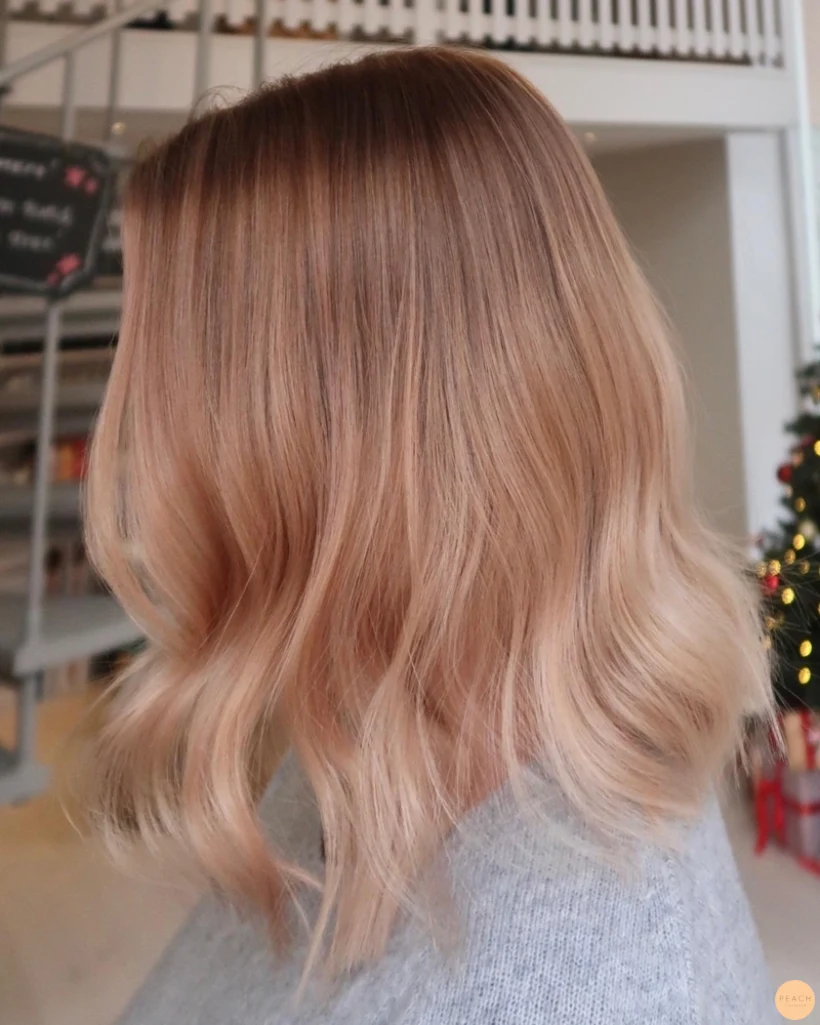 Peach strawberry blonde hair