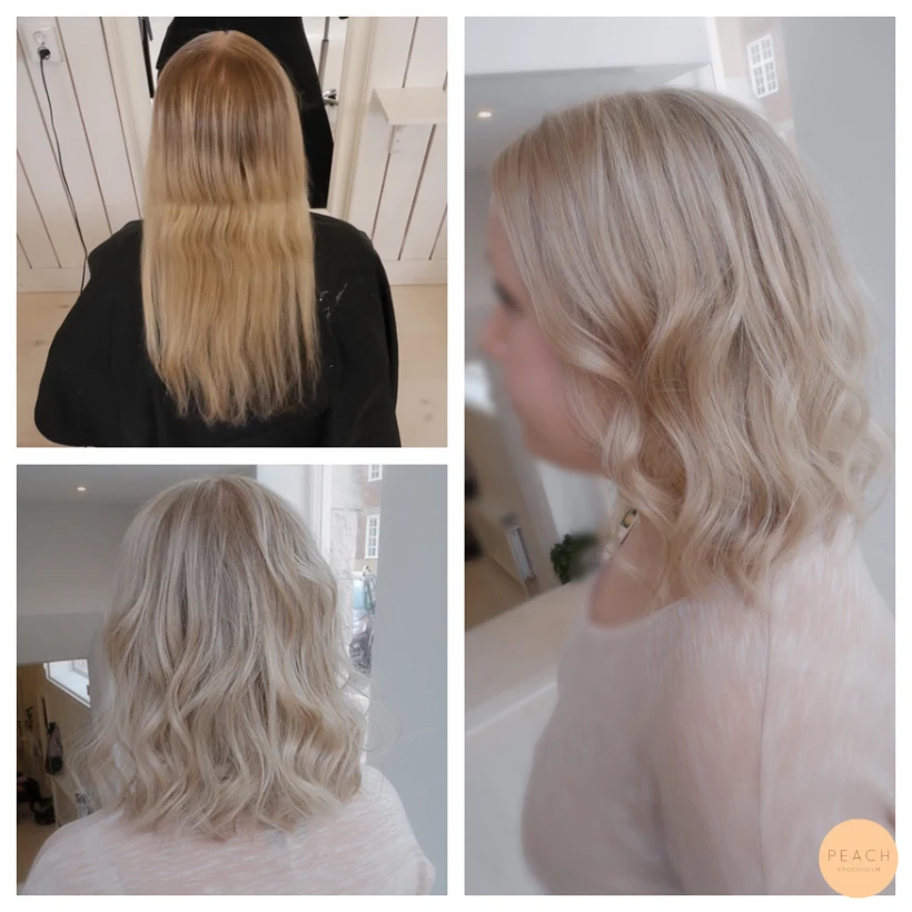 Blond lob med extra glans