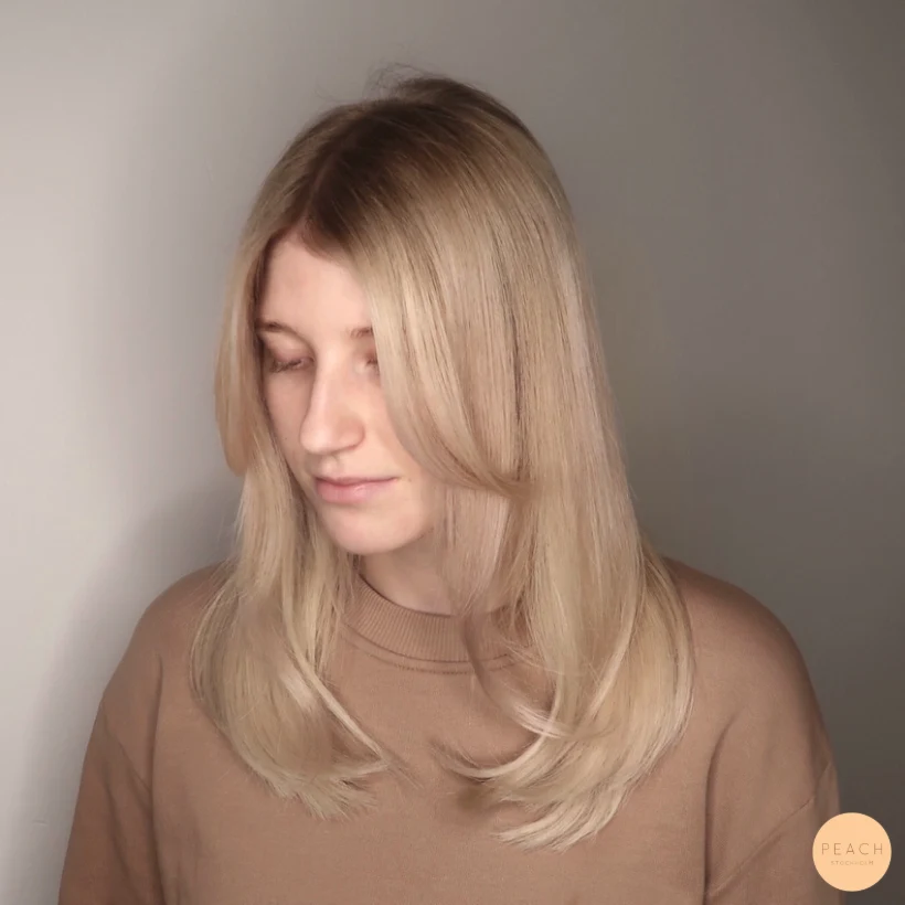 Hairtalk extensions med mjuk gråhårsövergång