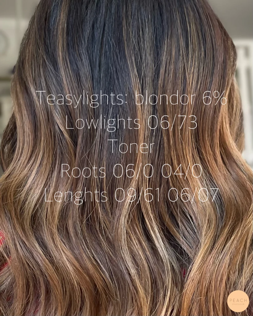 Balayage med mjuka lowlights