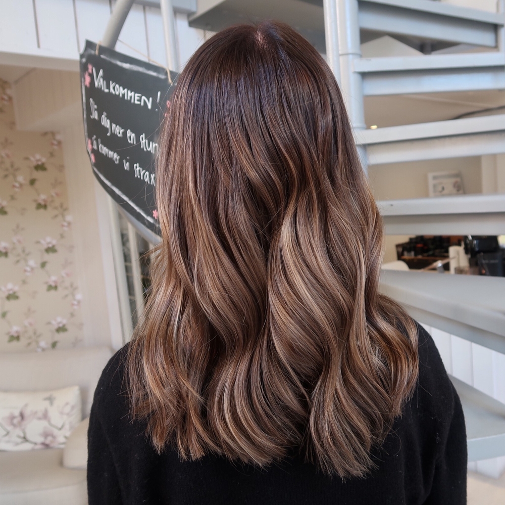 Uppfräschning med färg & klipp - brun balayage - Höstens favorit hårfärg🍁