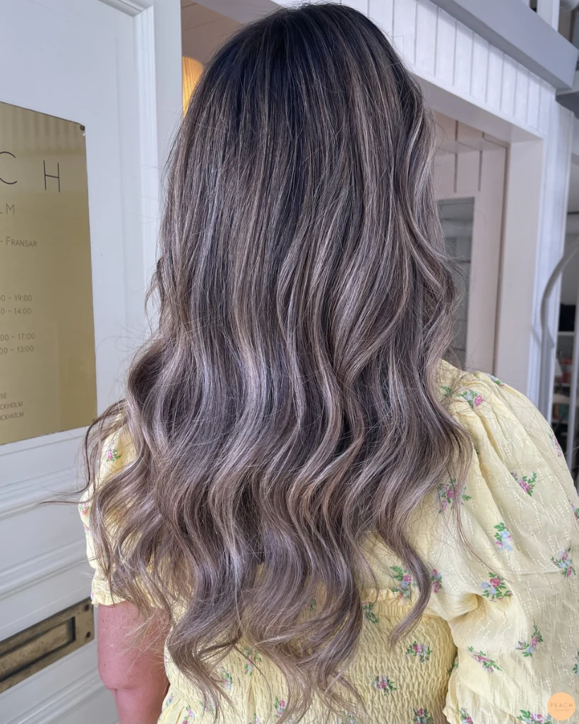 Soft balayage on brown hair