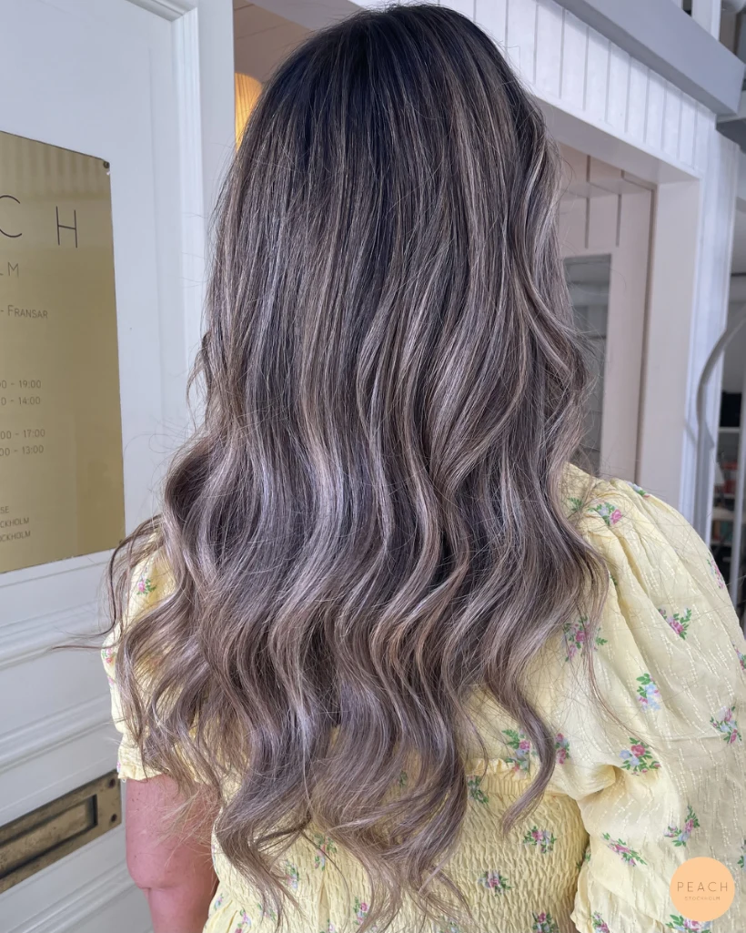 Soft balayage on brown hair