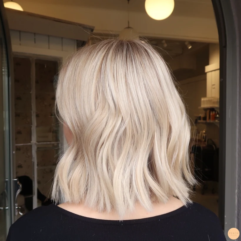 Ljusa slingor i en naturlig blond nyans