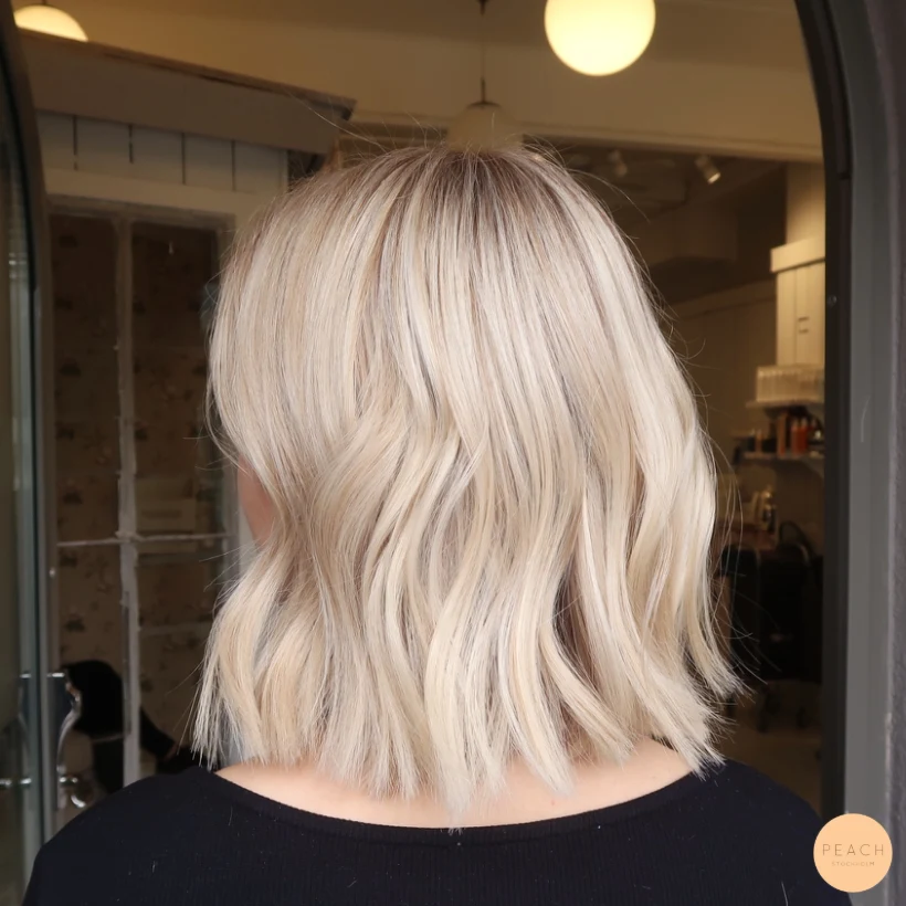 Ljusa slingor i en naturlig blond nyans