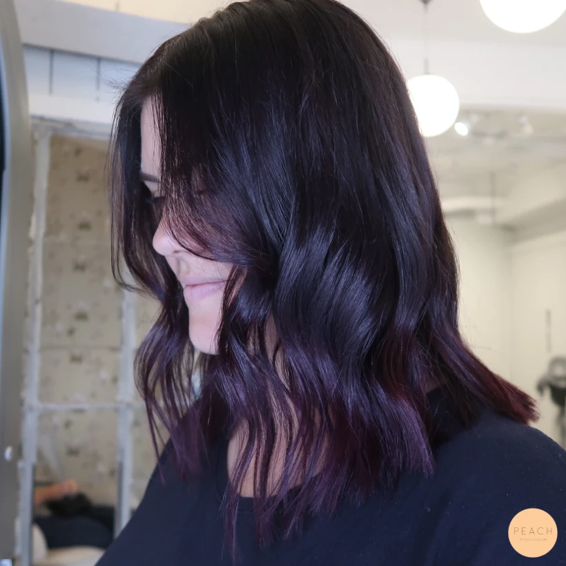 Dark purple hair color/ mörk lila hårfärg