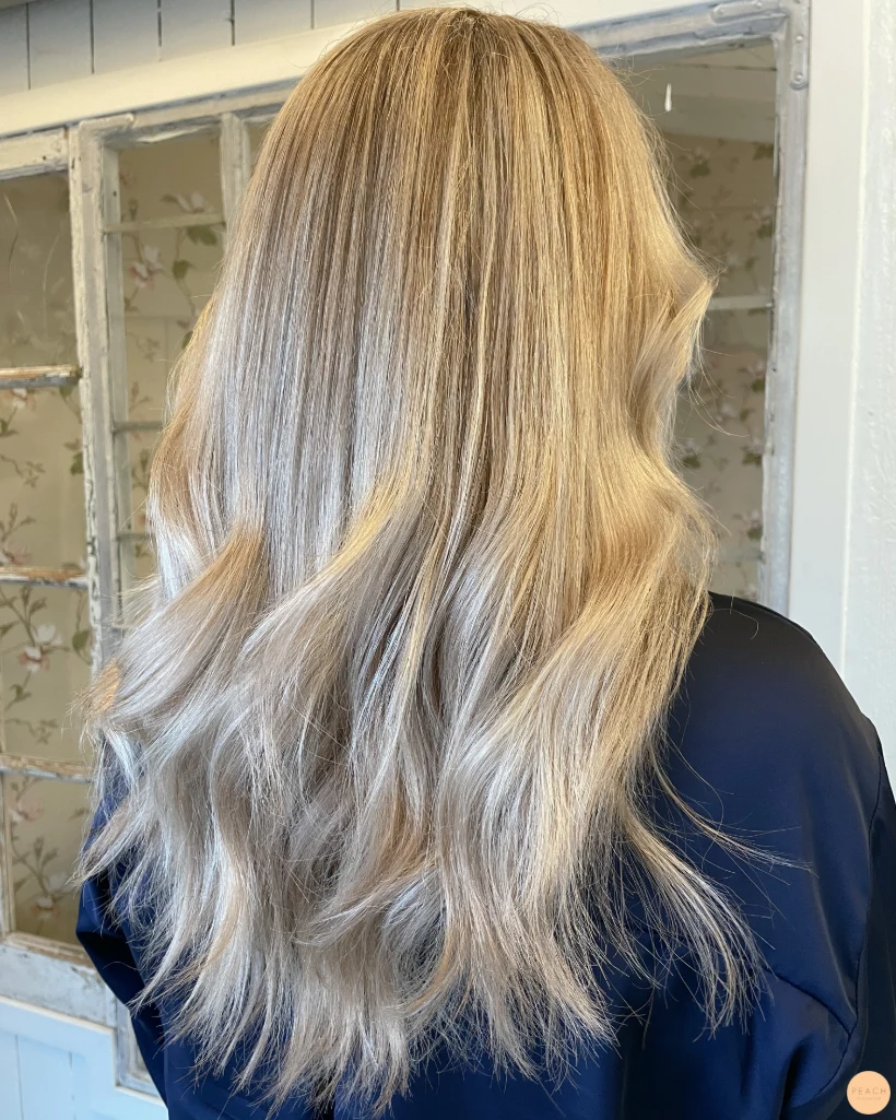 Blekta slingor med olaplex
