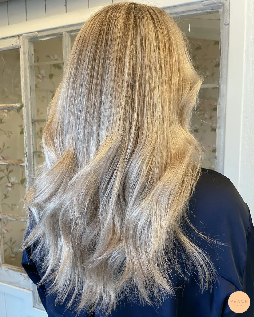 Blekta slingor med olaplex