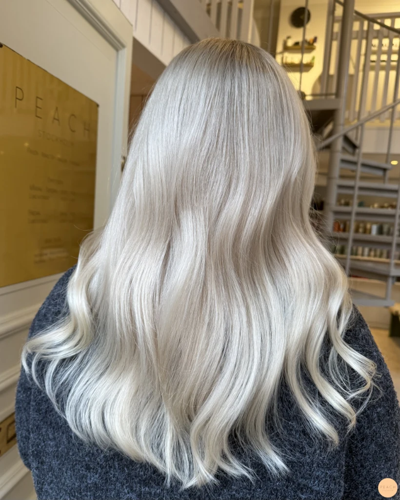 Clear blonde hair