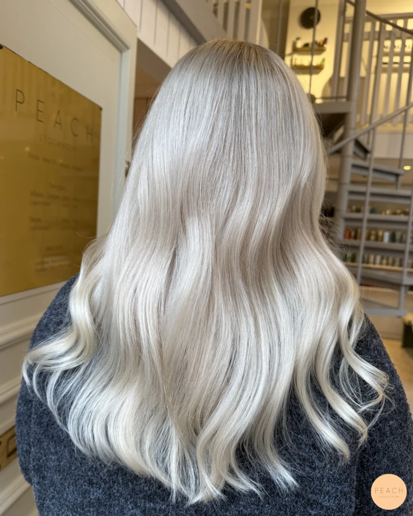 Clear blonde hair