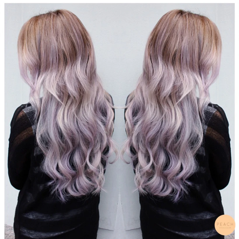 Lila ombre med Hairtalk extensions