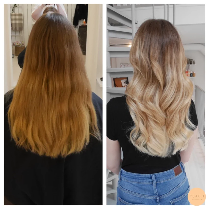 Blonde sombre med ljusa slingor