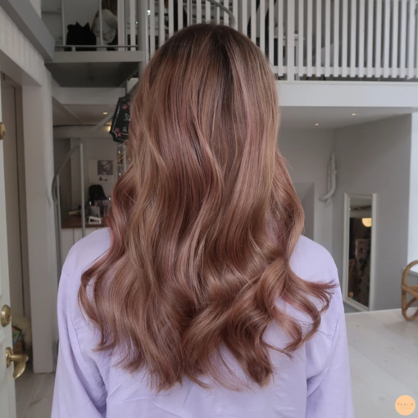 Rosa Peach hår