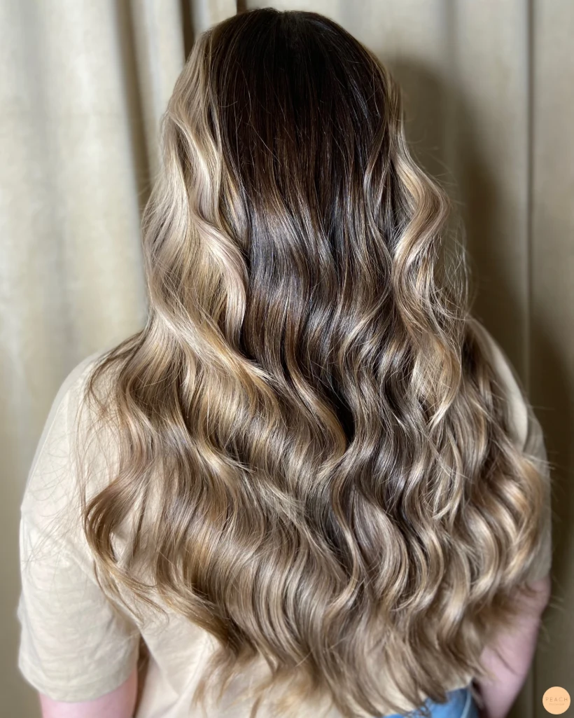 Mörkare balayage med faceframe