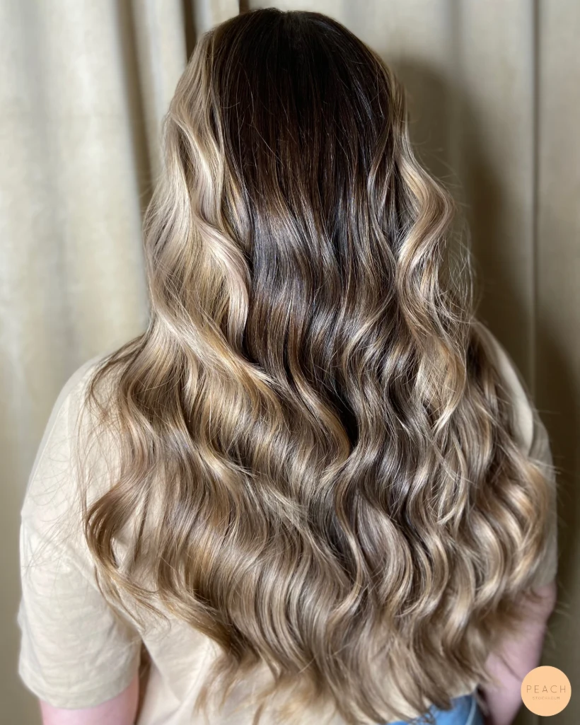 Mörkare balayage med faceframe