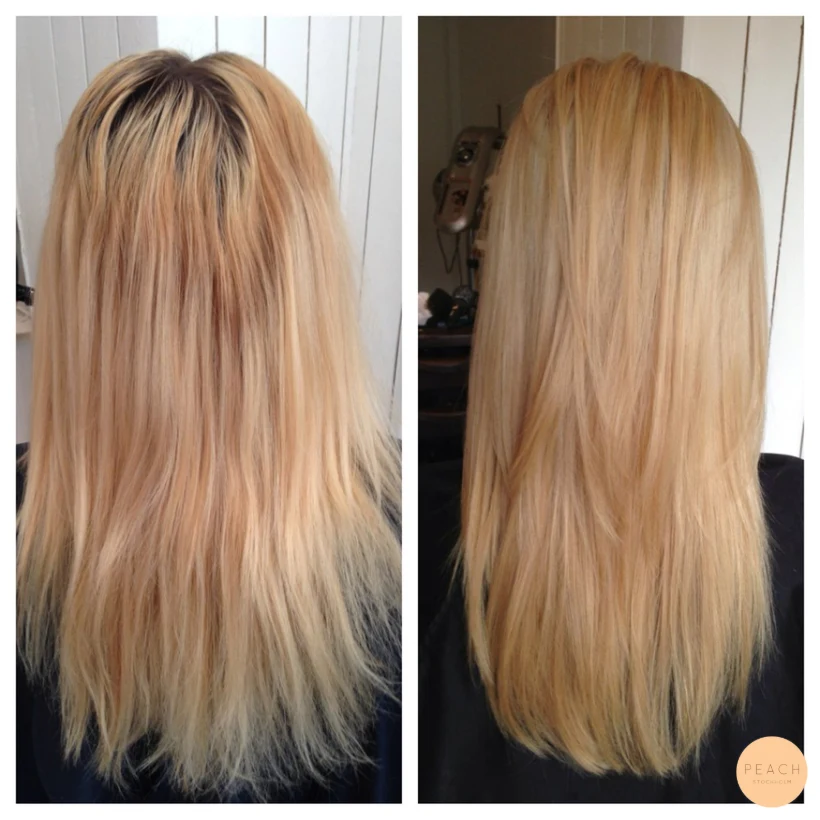 Blonda slingor med beige toner
