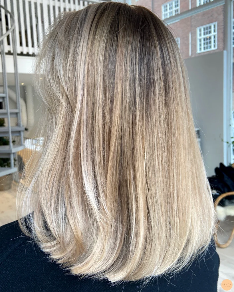 Soft blond balayage