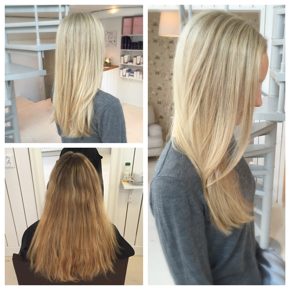 Kall blond med ljusa slingor