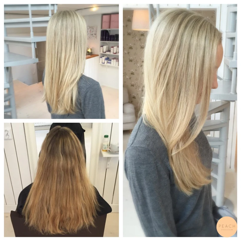 Kall blond med ljusa slingor