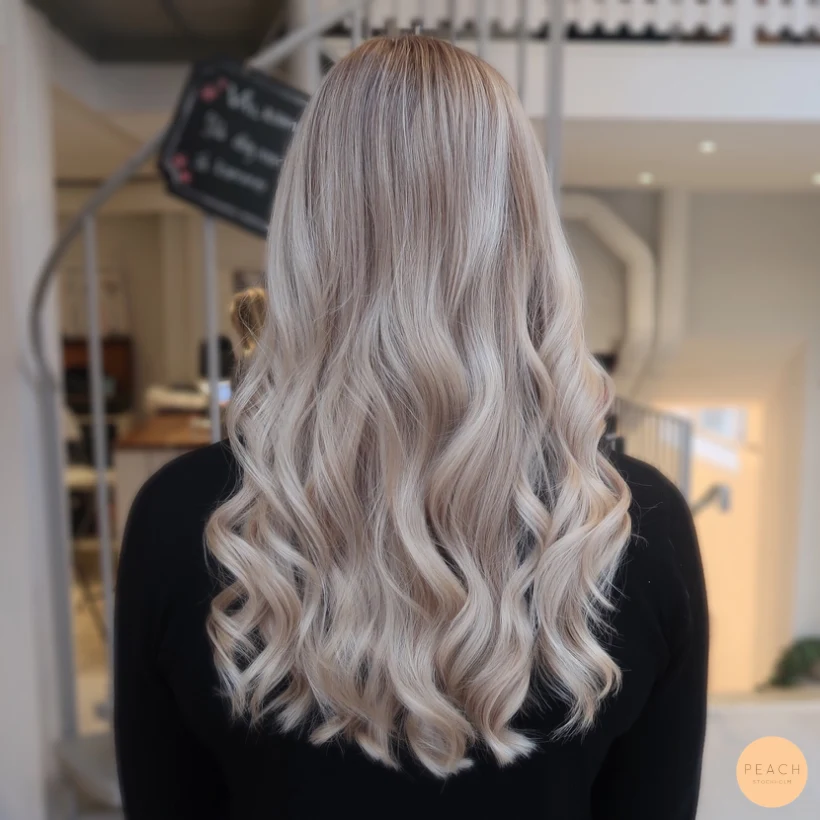 Kalla blonda slingor med Olaplex