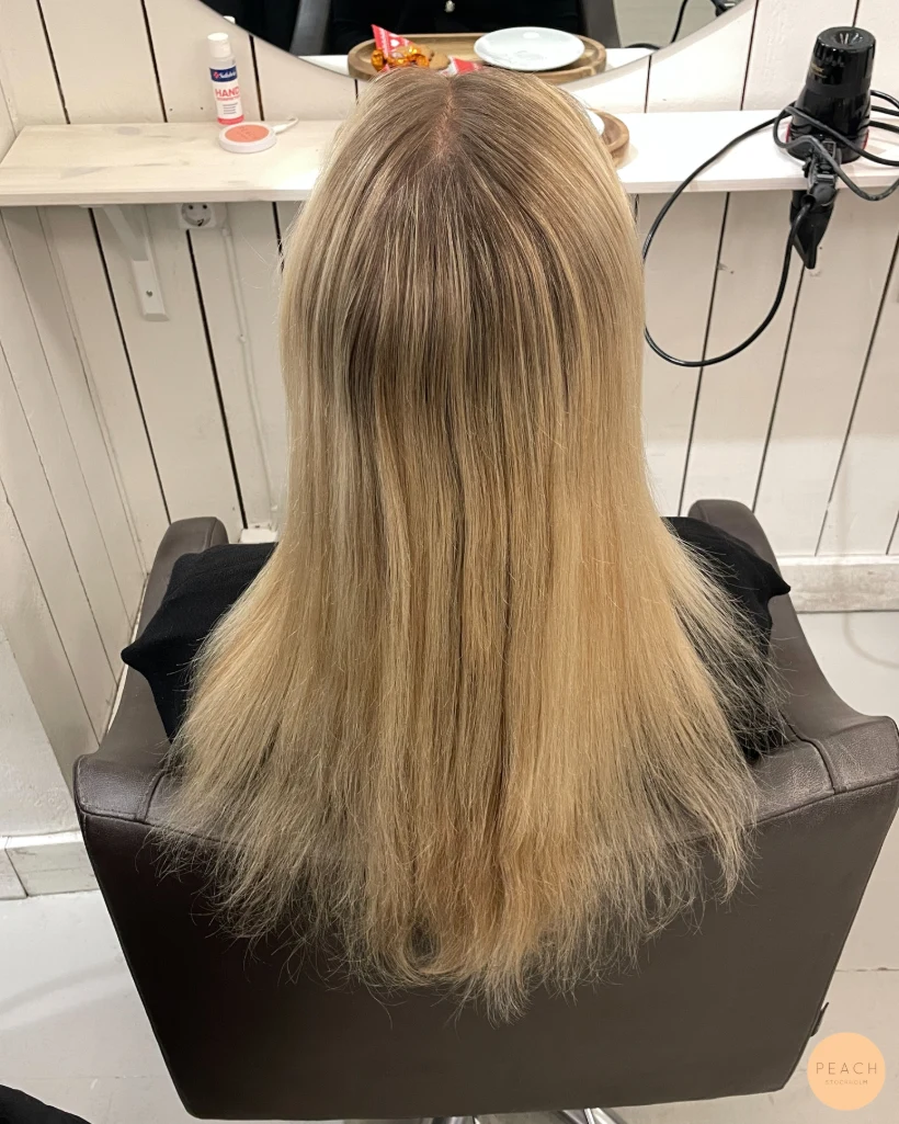 Vanilla blonde med fina babylights